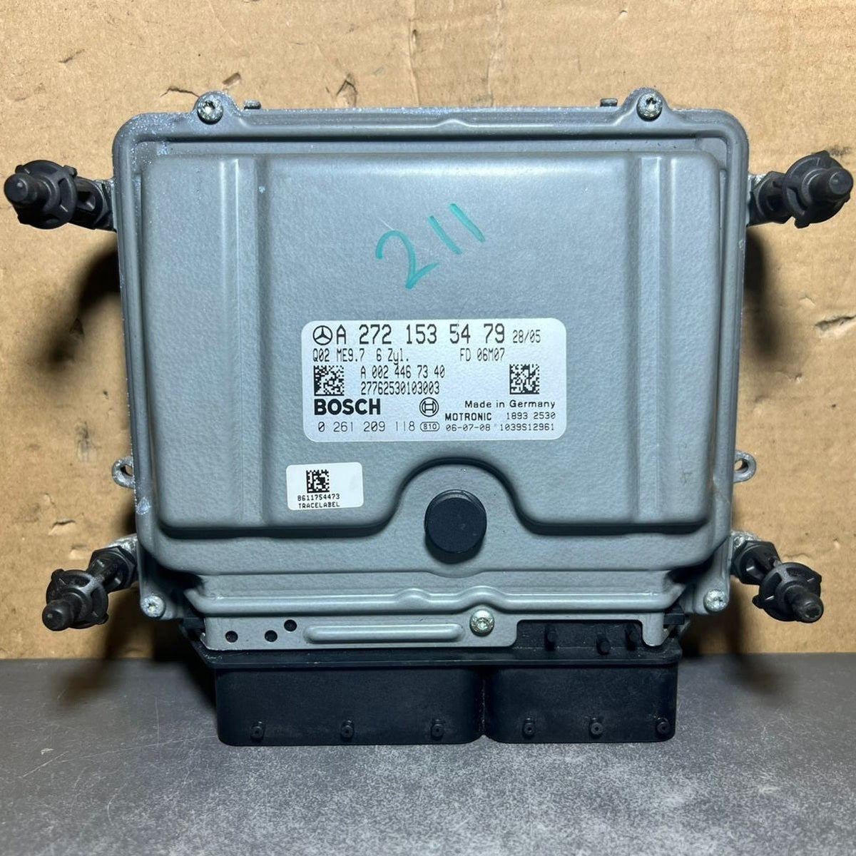 01-09 Mercedes W211 E-Class Engine Control Module Unit ECM ECU A272 1535479 OEM