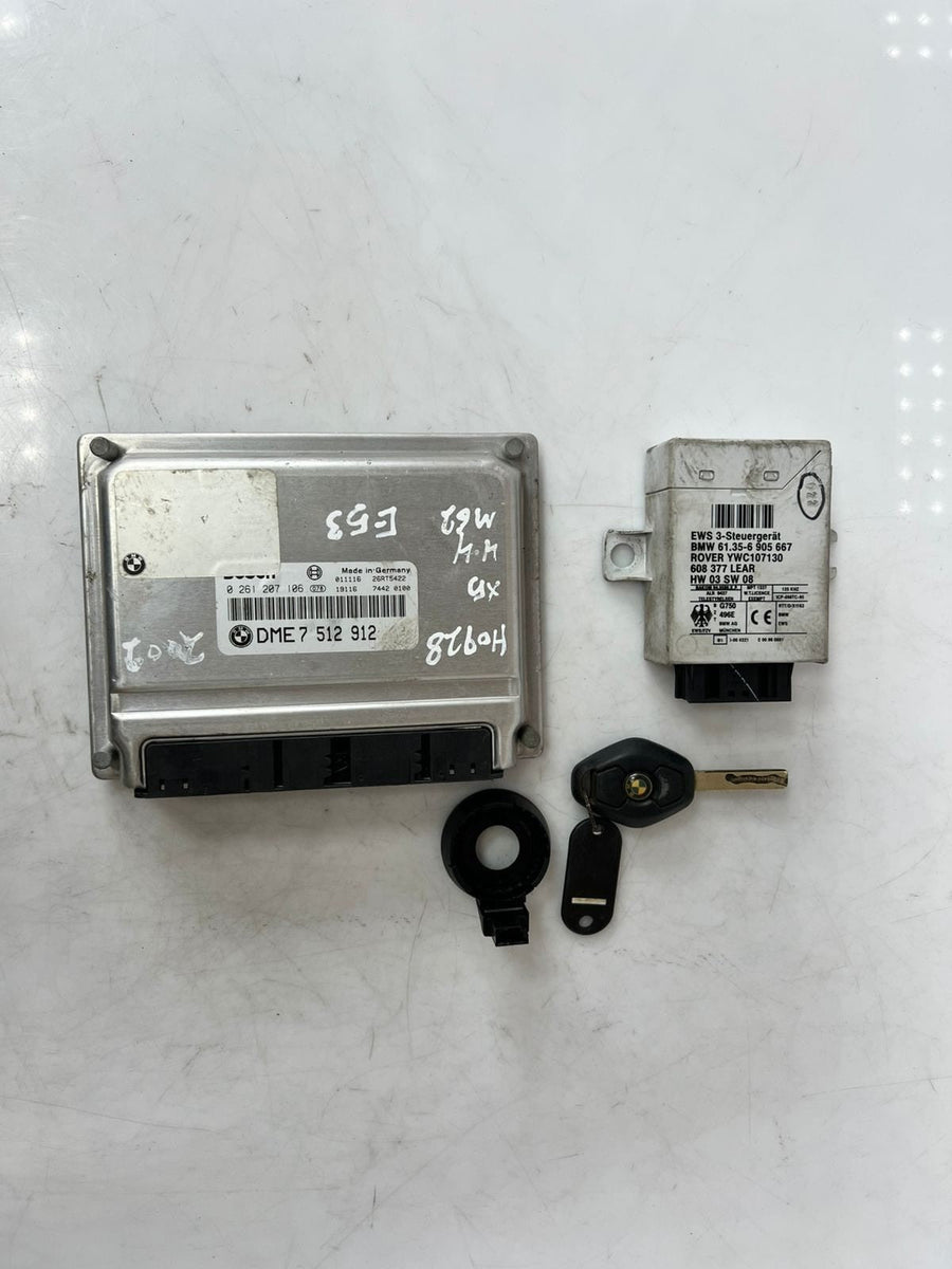 2002 BMW 540i X5 E53 4.4L Engine Control Module COMPLETE SET 7512912